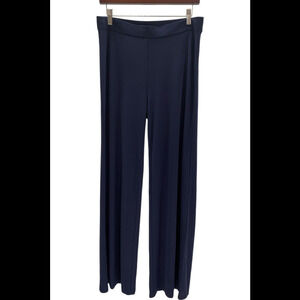 IMAN Global Chic Women's Matt Jersey Knit Flare Pant Blue - Regular